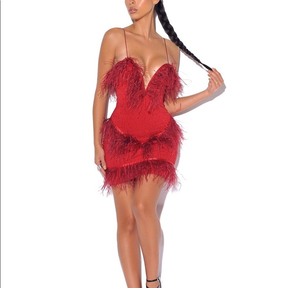 All Eyes On Me Red Mini Dress - Picture 2 of 6